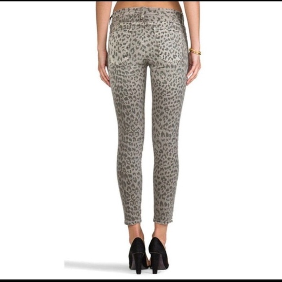 Current/Elliot the stiletto jeans in Grey leopard animal print NWT - Picture 2 of 9